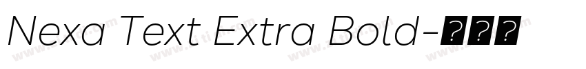 Nexa Text Extra Bold字体转换